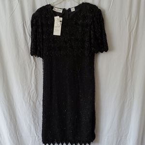 Lawrence Kazar Fully Beaded Dress. NWT
